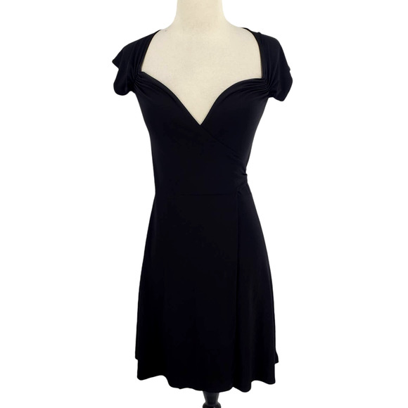 Norma Kamali Black Jersey Wrap Dress Size XS - Picture 10 of 10